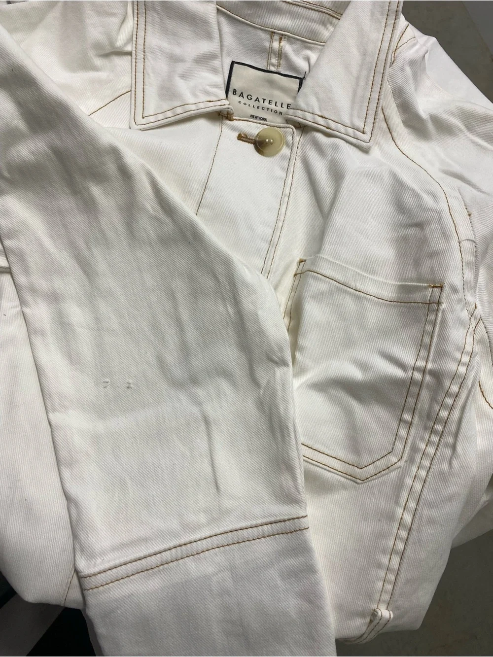 Bagatelle Belted Utility Jacket Cream Neutral Fall Coat - Picture 13 of 15